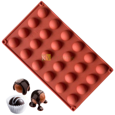 24 Cavity Half Round Small Sphere Dome Ball Bomb Melt Semicircle Silicone Chocolate Mould DIY Mould