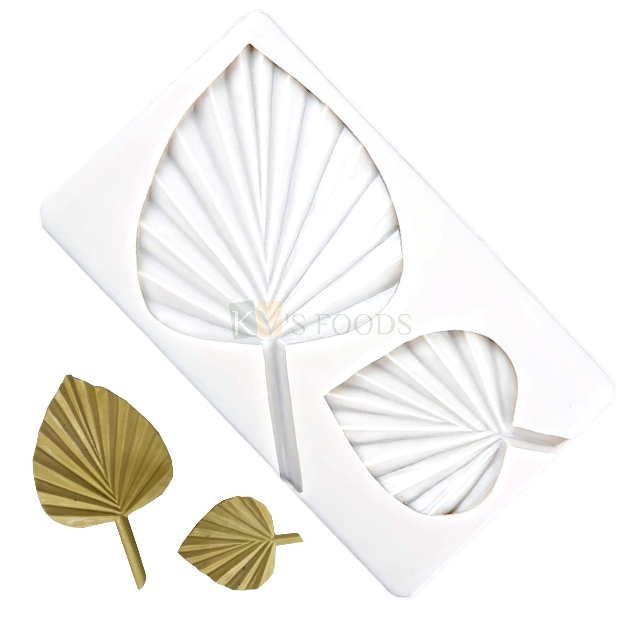 2 Cavity Palm Leaf Origami Shaped 2 sizes,  Chocolate Garnishing Cake Decoration, Candy, Fondant, Chocolate DIY Silicon Mould