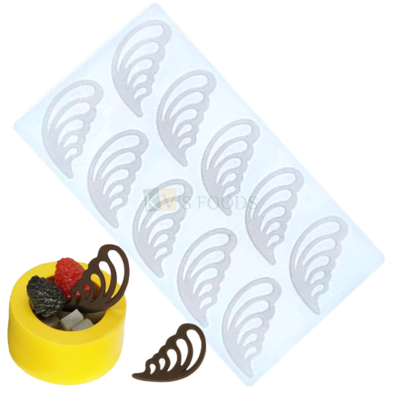 10 Cavity mini feather butterfly wings Silicon Chocolate Mould, Sugar-craft, Cake Dessert Insert, Ice Cream Garnishing, Cake Decoration, Candy, Fondant, DIY Food Decor Craft Mold