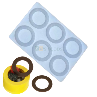 6 Cavity Silicon Ring, Circle, Bangle Pattern mould, Sugar-craft, Cake Dessert Insert,  Chocolate, Ice Cream Garnishing Cake Decoration, Candy, Fondant, DIY Silicon Mould