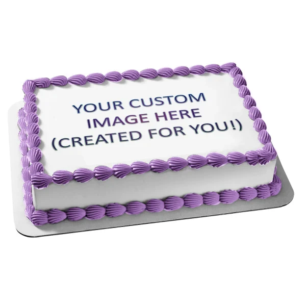 Custom Printed Edible Icing Sheets, Cake Photo Print Online, Sugar Sheet, Wafer Paper, Personalised Message, Print Your Edible Photo Cake Image different Sizes Online (Eggless)