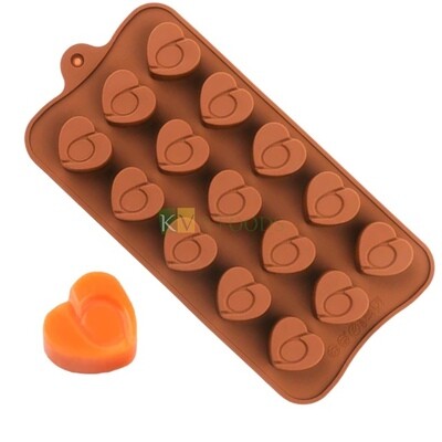 15 Cavity Broken Heart Joined Heart with eye Shaped Silicon Chocolate Mould, Sugar Craft, Cake Decoration, Pudding, Dessert, Jelly, Gummy, Garnishing, Candy,Pralines, Fondant, Baking DIY Food Decor