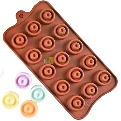 Two Circle, Bucket Hat alike, Peanut Butter Cup Shaped Silicon Chocolate Mould, Sugar Craft, Cake Decoration, Pudding, Dessert, Jelly, Gummy, Garnishing, Candy,Pralines, Fondant, Baking DIY Food Decor