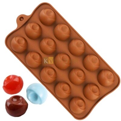 15 Cavity Half Sphere with Round Shapes Design Silicon Chocolate Mould, Sugar Craft, Cake Decoration, Pudding, Dessert, Jelly, Gummy, Garnishing, Candy,Pralines, Fondant, Baking DIY Food Decor