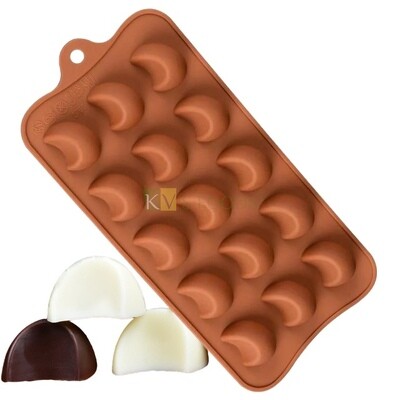 Crescent Moon, Chocos Shape Silicon Chocolate Mould, Sugar Craft, Cake Decoration, Pudding, Dessert, Jelly, Gummy, Garnishing, Candy,Pralines, Fondant, Baking DIY Food Decor