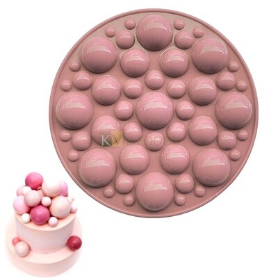49 cavity Bubble Shape Mould 9 Big, 8 Medium, 16 small Bubble Chocolate Mould Cake Decoration Cake Ball Topper Mould