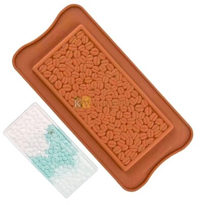 Designer Mini Coffee Beans Pattern Bar Break Apart Cadbury chocolate Mould, Sugar-craft, Chocolate, Cake Decoration, Candy, Jelly, Gummy, Fondant, Baking DIY Silicon Mould