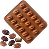 18 Cavity Large Coffee Bean Silicon Chocolate Mould, Sugar Craft, Cake Decoration, Pudding, Dessert, Jelly, Gummy, Garnishing, Candy,Pralines, Fondant, Baking DIY Food Decor