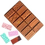 12 Cavity break apart Cadbury small mini bar, Silicon Chocolate Mould, Sugar-craft, Cup Cake Dessert Insert, Ice Cream Garnishing Cake Decoration, Candy, Jelly, Gummy, Fondant, DIY Food Decor