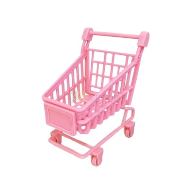 1PC Mini Shopping Cart, Supermarket Trolley, Toy Cake Toppers Cake Decorations, Shopping theme cake