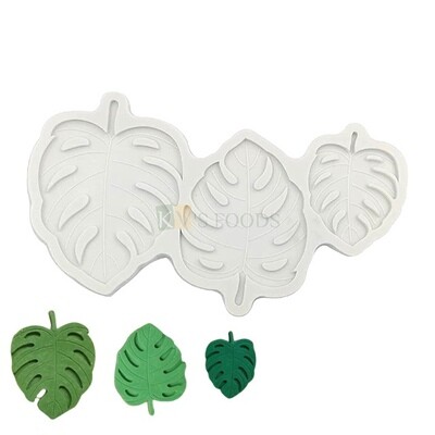 Tropical Jungle Palm Turtle Monstera Leafage 3 Shape Chocolate Silicone Fondant Moulds Model Sugar Craft, Gum paste,Resin Clay,Cake Decorating Toppers, Kitchen Tools, Baking Accessories DIY Food Decor