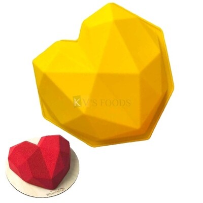 7 In for half Kg Cake 3D Diamond Heart Shaped Pinata Smash Cake Entremet Silicon Mould Chocolate, Mousse, Dessert, Bakeware, Ice-Cream, Candle, Candy, Jelly Pudding Cake, Surprise Cake DIY Tools