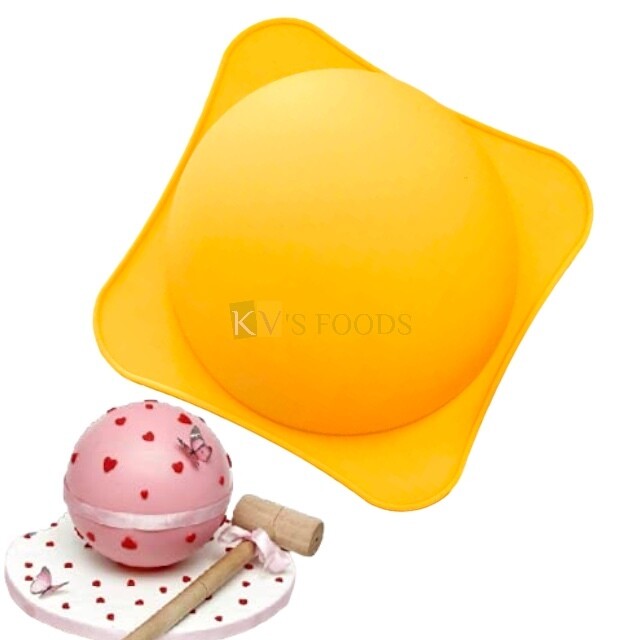 6 In for Half Kg Cake Semi Sphere Round Pinata Smash Cake Dome Ball Silicon Mould Chocolate Bomb Melts, Mousse, Dessert, Bakeware, Ice-Cream, Candle, Candy, Jelly Pudding Cake, Surprise Cake DIY Tools