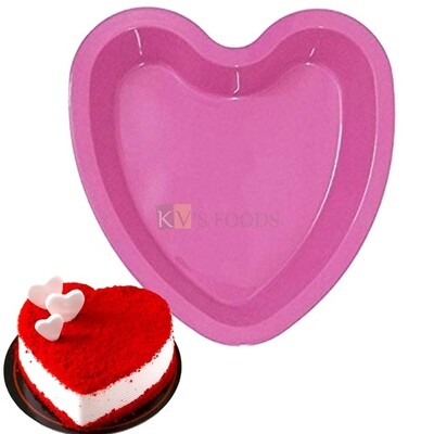 7 Inches Heart Shape for Half Kg, 1/2kg, 500 gm Cake Silicone  Baking Mould Pan, Mousse, Dessert, Bakeware, Jelly Pudding Cake, Non-Stick DIY Tools
