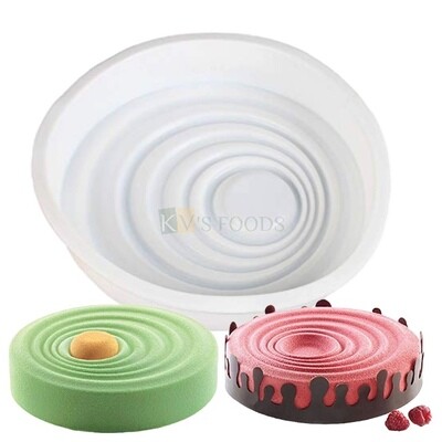 3D Drop Wave Circles Shape, Entremet Silicon Mould Cake Molds, Baking, Mousse Cake, French Cake, Dessert, Candle DIY Food Handicraft Tool