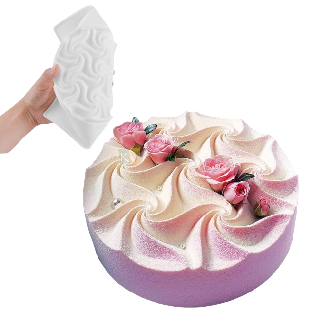 3 Pcs Silicone Cake Bread Baking Molds, AIFUDA Large Swirl Cake Mold Castle  Cake Mold and Double Flower Cake Mold for Birthday Party DIY