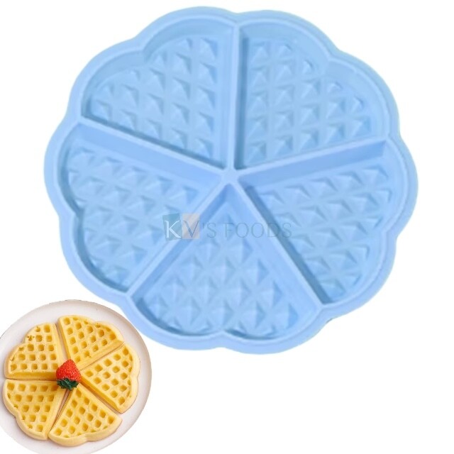 5 Cavity Portion Heart Shape Triangle Waffle Maker Pan, Pan, Mousse, Dessert, Bakeware, Jelly Pudding Cake, Non-Stick DIY Tools