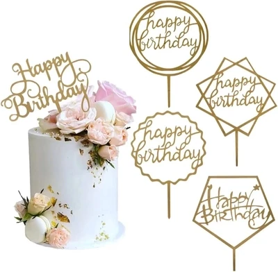 Acrylic, MDF Cake Toppers