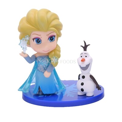 Disney Elsa Princess Frozen Olaf Doll, Frozen 2 Theme Cake Toppers, Miniature Figurine, Cake Decoration, Mini Cake Toppers Action Figures Set, Birthday Party Supplies, Gift Children's Play Toys Set