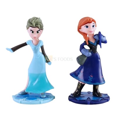 Disney Frozen Queen Angry Elsa Anna Themed Cake Toppers, Miniature Figurine, Cake Decoration, Mini Cake Toppers Action Figures Set, Birthday Party Supplies, Gift Children's Play Toys Set