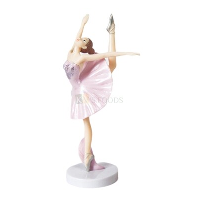 1 Pink Elegant Dancing Ballerina Ballet Themed Cake Toppers, Miniature Figurine, Cake Decoration, Mini Cake Toppers Action Figures, Birthday Party Supplies, Children's Play Toys Set, Desktop Ornament