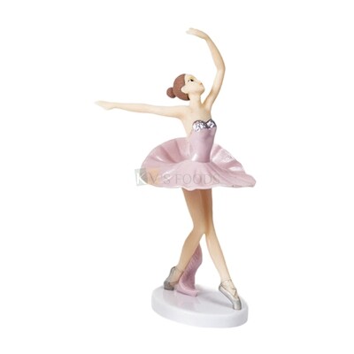 1 Pink Elegant Dancing Ballerina Ballet Themed Cake Toppers, Miniature Figurine, Cake Decoration, Mini Cake Toppers Action Figures, Birthday Party Supplies, Children's Play Toys Set, Desktop Ornament