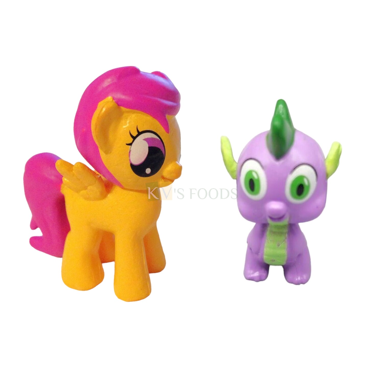 2pcs My Little Pony G4 Busy Book Scootaloo & Spike Miniature Figurine Horses, Cake Decoration, Mini Cake Toppers Action Figures, Birthday Party Supplies, Children's Play Toys, Desktop Ornament