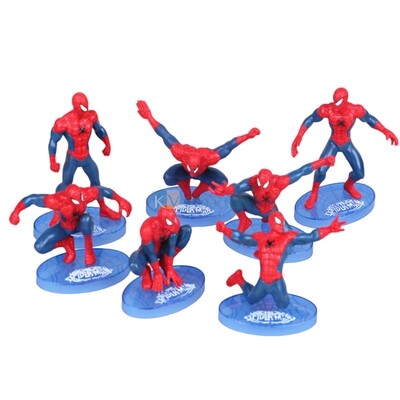 Buy 1PC or 7PCs Set Super Heroes Spiderman Action Figures Model Toy Cake Topper Decoration, Miniature Figurine, Gift Children's Play Toys Set