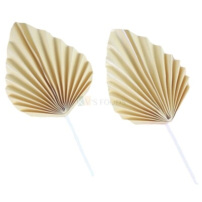 2PCS Golden Palm Leaf 2 Leaves Cake Insert Cake Topper, Cake Topper Insert, Birthdays, Wedding, Engagement Cake Decoration Item, Cake Accessories, DIY Cake Decor