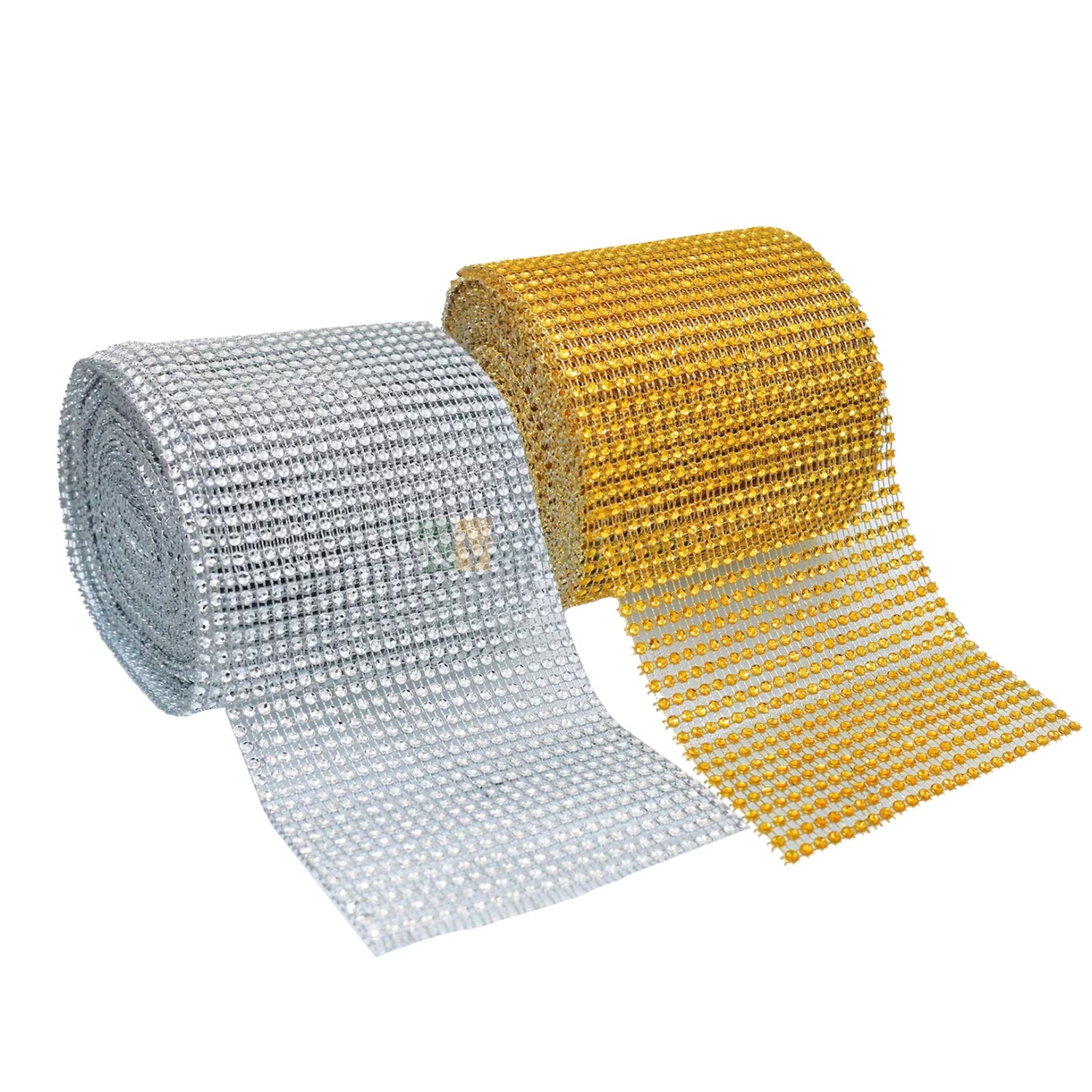 1 Meter Gold Silver Rhinestone Diamond Ribbon Roll Lace for Cake Decoration, Sparkling Diamond Mesh Wrap Lace for Wedding Cakes, Golden Lace, Silver Lace, DIY Cake Decoration Accessories