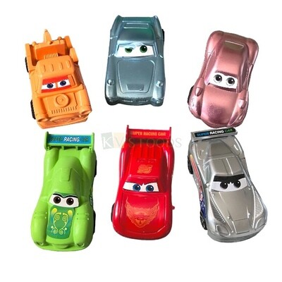 6PCS Disney McQueen Lightning Racer Cars Cake Topper Cake Decoration Miniature Figurine, Toy, Gift Children&#39;s Play Toys Set, Eyes Car Boys Birthday Theme, Figure for Shelf Bookstore Office Collections