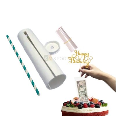 Cake Photo Reel Pull Out Box Money Box Set Include Pulling Money Box and Transparent Money Photo Bag, Cake Money Pulling Out Kit Fun for 6 Inches Cakes