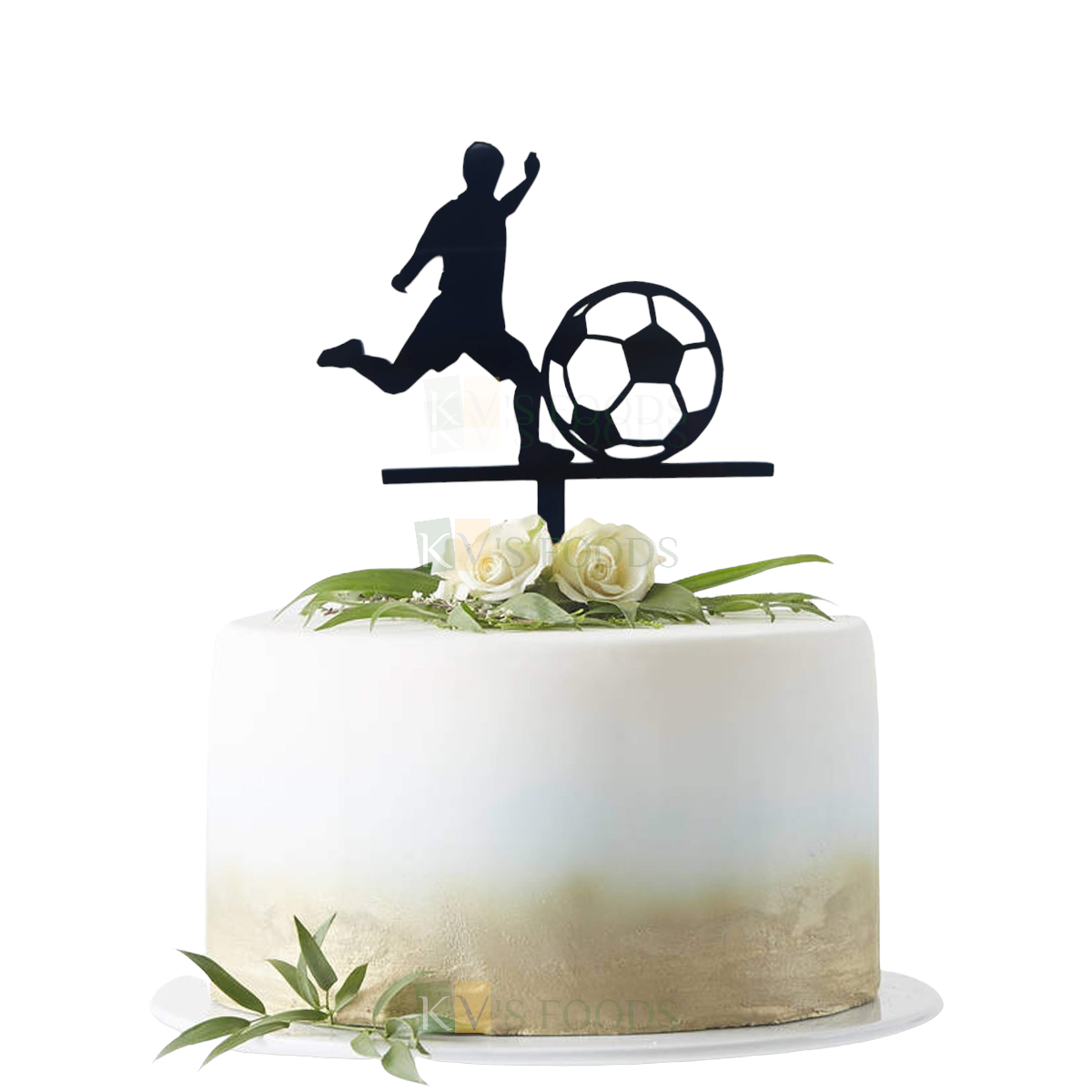 Buy PRE-CUT Football Cake Toppers - Personalised Name and Age - Edible  Wafer Football Cupcake Decorations - 4cm x 24 Round Online at  desertcartINDIA