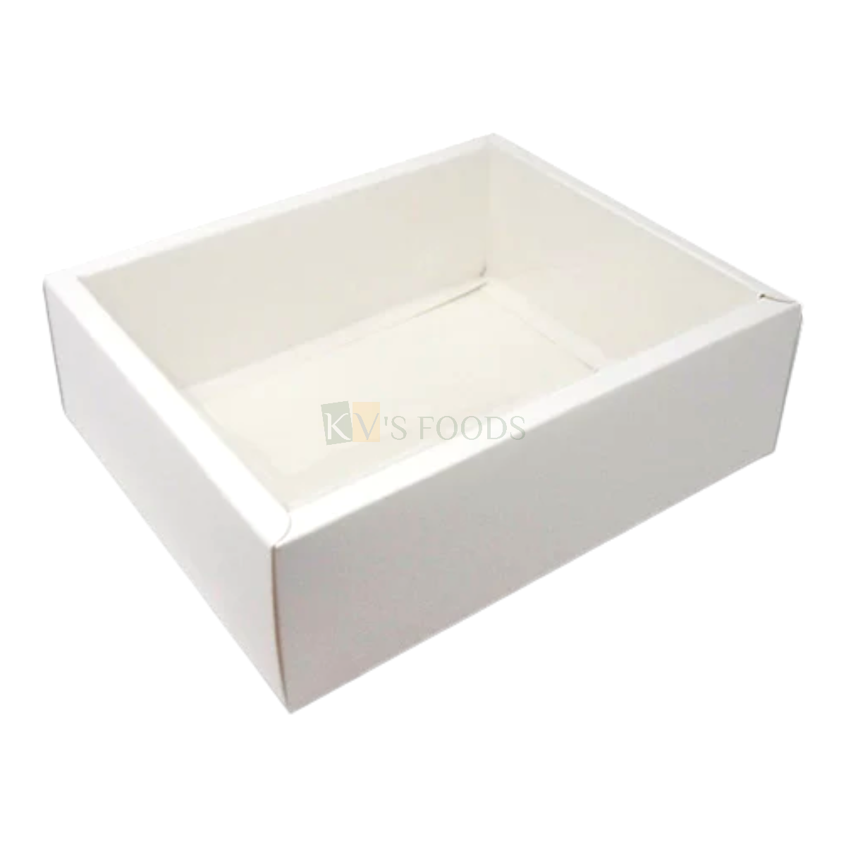 1 PC White Colour Multipurpose Chocolate Hamper Box with Transparent Window Box Size 10.2*8.1*3 Inch for Sweets, Dryfruits, Candies, Truffles, Doughnuts, Jars Upto 250 ML, Return Gifts Pacakging