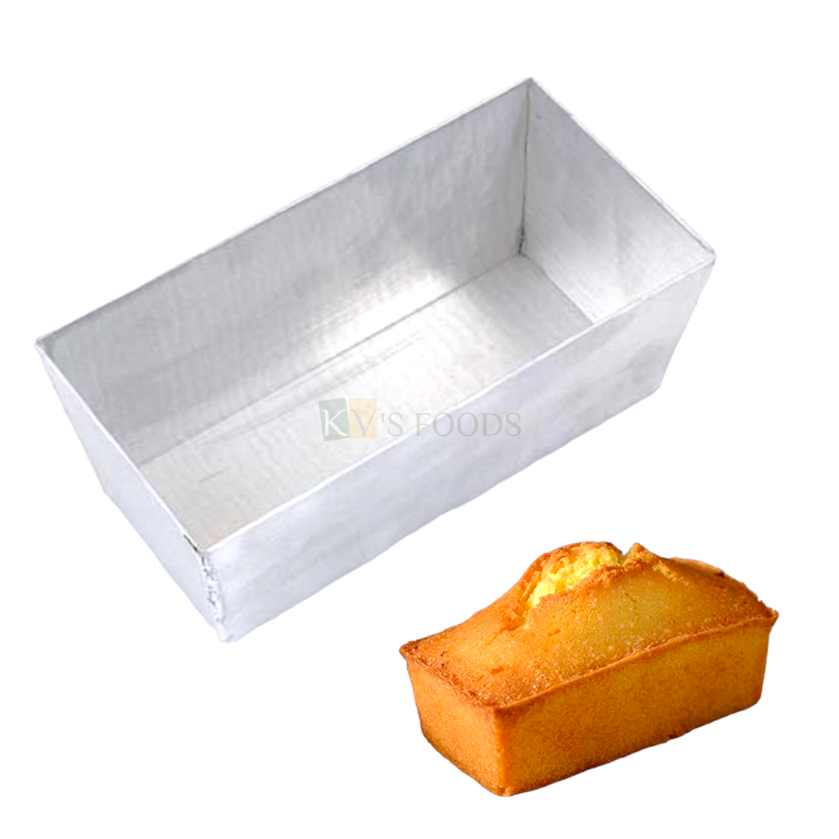 1PC Baking Aluminium Bar Cake Rectangular Mould Panettone Cake Bakeware Pan Mould 150 Gm Size 6x 2.9x2 Inch for Loafs, Bread, Mousse, Pudding Plum Tea Cheese Cakes Chocolate Brownies Mould Tins & Tray