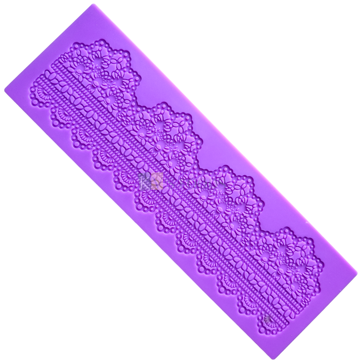 1 PC Purple Colour Silicone Lace Mat for Cake Border Theme Cake Mat Fondant Cake Decorating Mold Tools Sugar Lace Baking Mat DIY Embossing Pad for Birthday Cakes Chocolate Lace DIY Cake Decorations