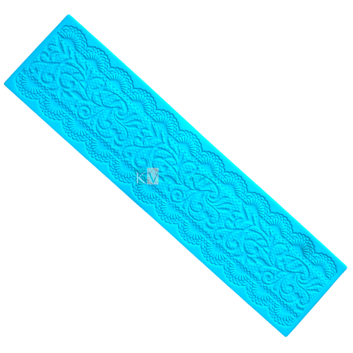 1 PC Blue Colour Silicone Lace Mat for Cake Border Theme Cake Mat Fondant Cake Decorating Mold Tools Sugar Lace Baking Mat DIY Embossing Pad for Birthday Cakes Chocolate Lace DIY Cake Decorations