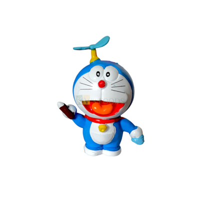 1PC Blue Standing Doraemon Action Figure Cartoon Anime Cake Topper Kawaii Doll Kids Room Decor Figurine, Kids Boys Happy Birthday Theme Cartoon Characters DIY Cake Decorations