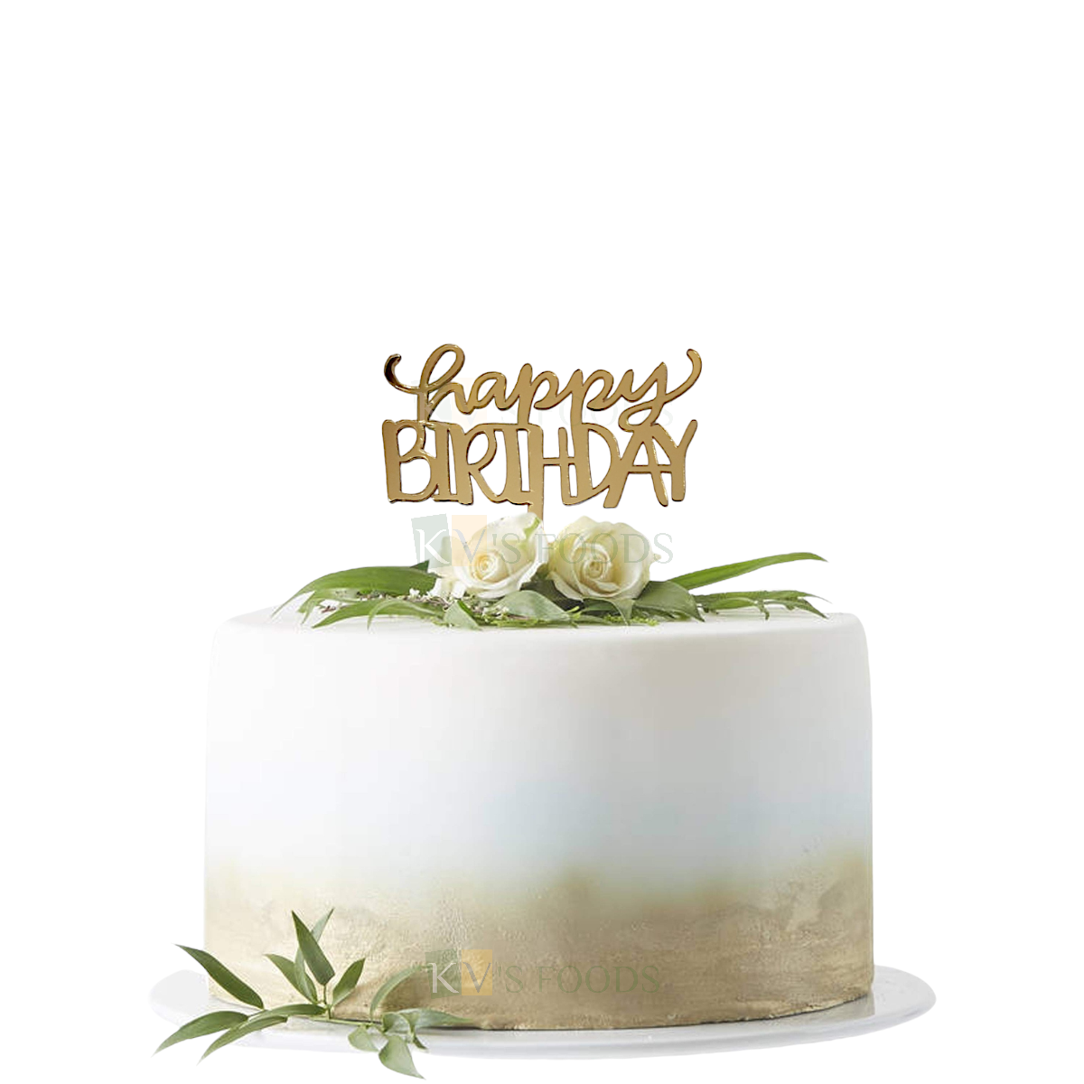10PCS Small 3'' Golden Acrylic Shiny Glass Finish Happy Birthday Letters Half Kg Cake Topper, Kids Girls Boys Birthday Party Cupcake Inserts Unique Elegant Font Designs DIY Cake Decorations