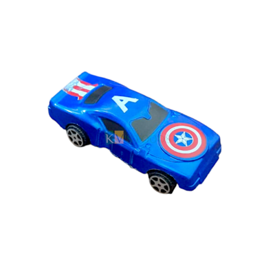1PC Small Royal Blue Racing Car Cake Topper Marvel Avengers Theme Die Cast Car Vehicles Boys Car Theme Happy Birthday Push GO Car Toy Miniature Figurine, Play Toys, Room Decor, DIY Cake Decorations