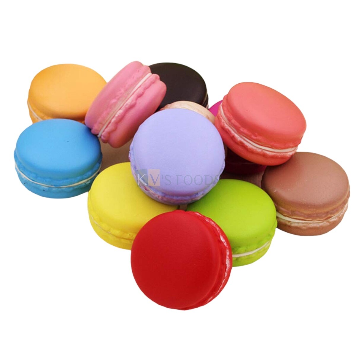 6PC Multicoloured Non Edible Dummy French Macaroon lifelike Fake artificial simulate Macaron, DIY Decorate Materials, For Home Kitchen Shop Market Decoration, Play Toy, Learning photography props