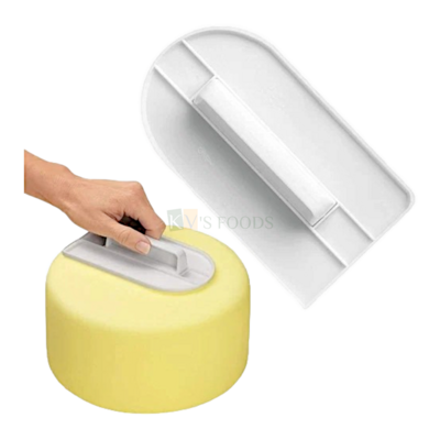 1 PC Fondant Icing Smoother Convenient For Home Stamps Cake Smoother, Cake Polisher, White Wear‑Resistant Plastic Eco‑Friendly for Commercial Household Fondant Cake Tools, Cake Candy Pastry