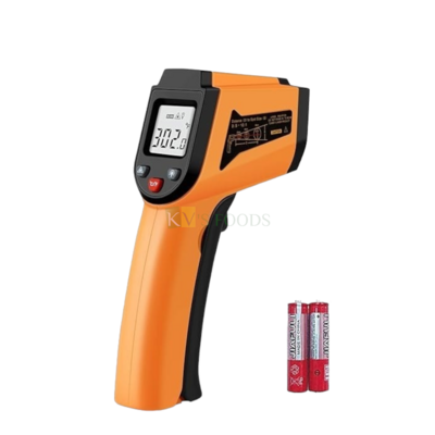 1 PC Orange Multipurpose Infrared Laser Thermometer, High Temperature Measurement Tool Gun For Cooking Laser Infrared Surface Tool Non-Contact Digital Temperature Gun -50°C to 400°C(-58°F to 752°F)