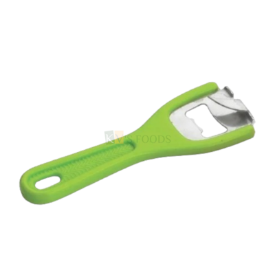 1 PC Plastic Steel Blade Green Maruti Can Opener with Handle Bottle Drink Opener Cum Tin Cutter Made From Stainless Steel & Virgin Plastic, Beer, Wine, Juice Opener, Used in Kitchens Homes, Cafes