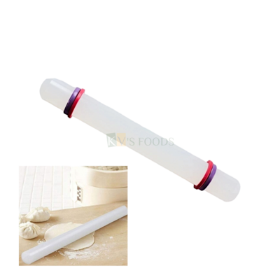 1 PC White Small Rolling Pin 8.6 Inch Dough Roller Cake Decorating Fondant bar for Sugar Craft Icing Clay Gum Paste Pizza, Non-Stick Roller Kitchen Tool for Easy Rolling Pasta Baking Cookies Pastries