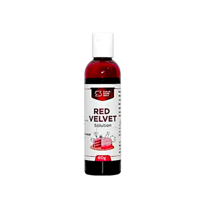 1 PC Red Velvet Solution (60g) Sugar Shine India, Cake mix for Natural Colour and Aroma, Syrup Liquid, Suitable for making special Red Velvet Cakes, Love, Valentine Theme Cakes