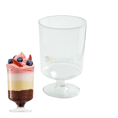 10 PCS Size 2.3 x 2.3 Inch Height 3.5 Inch Capacity ~ 60 ML Acrylic Mousse Dessert Glass Juices Multi-Purpose Clear Transparent Reusable Christmas Birthday Party Glass Pudding Cake Soft Drinks