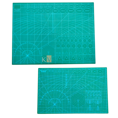 1 PC Green Multipurpose Self Healing Sewing Cutting Mat in Different Sizes A2(60 x 45 cm ), A3 (45 x 30 cm) Sizes with Measurements Doube Sided Flexible Craft Dressmaking Foldable Cutting Mat Table