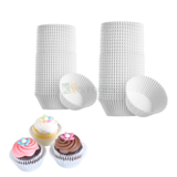 500 PCS Paper Grease proof Circle White Colour Small and Medium Cupcake Liner Diameter 5.5, 6.5 Inch Muffin Cases  Desserts Ferrero Rocher Chocolates Kitchen Baking Birthday Wedding Party