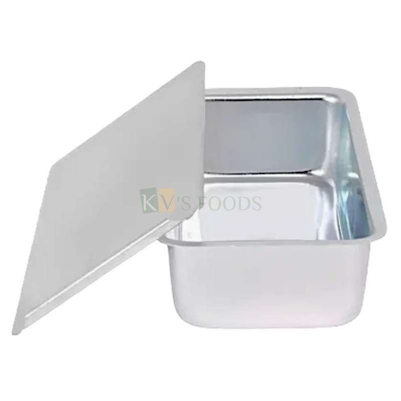 1PC Silver Rectangle Ice-cream Box With Lid Bottom Size 6.4x2.9x2 Inch ...